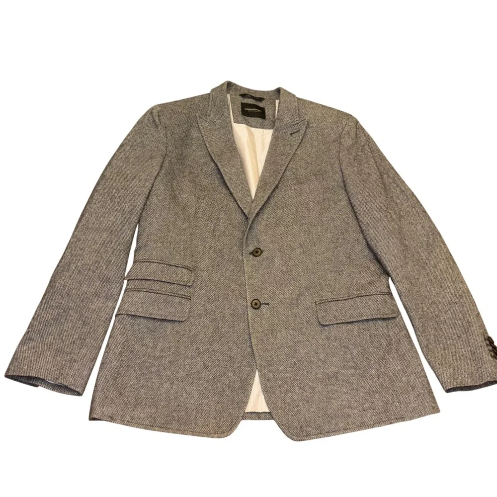 Banana Republic‎ | Mens 42 R |Gray Textured Slim Fit Blazer | Italian Fabric